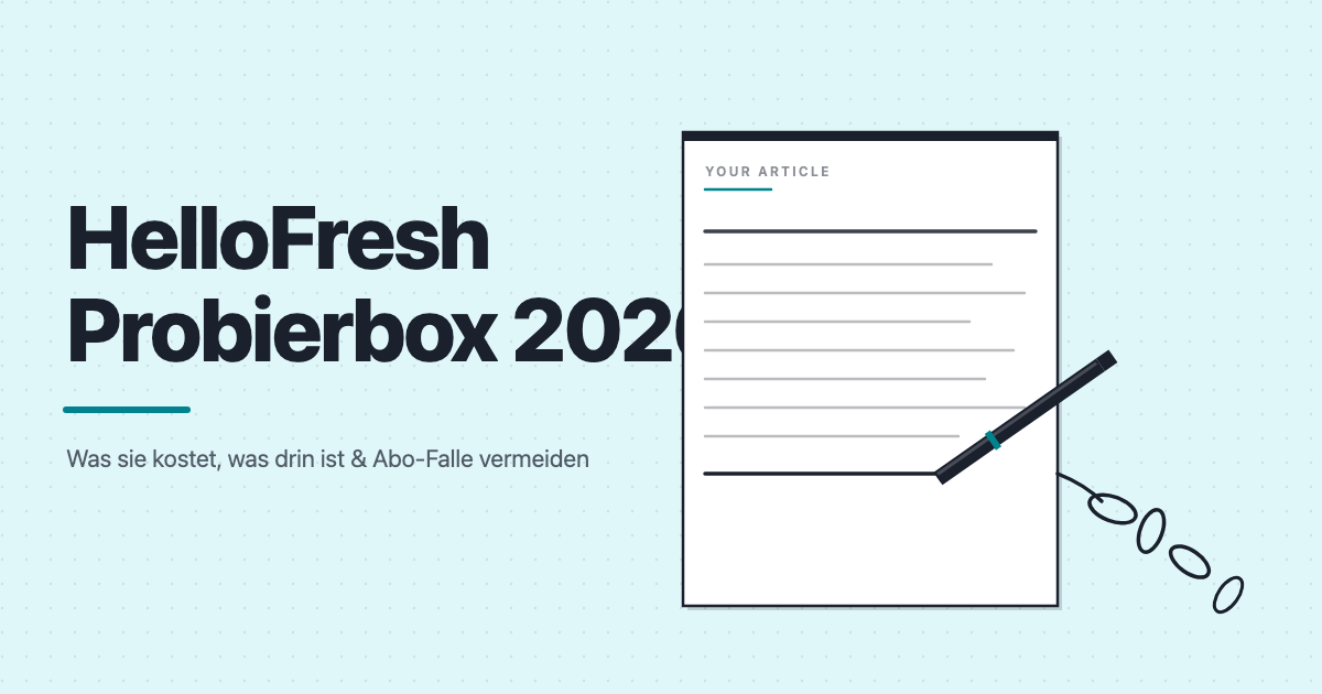 HelloFresh Probierbox 2026: Was sie kostet, was drin ist & die Abo-Falle vermeiden