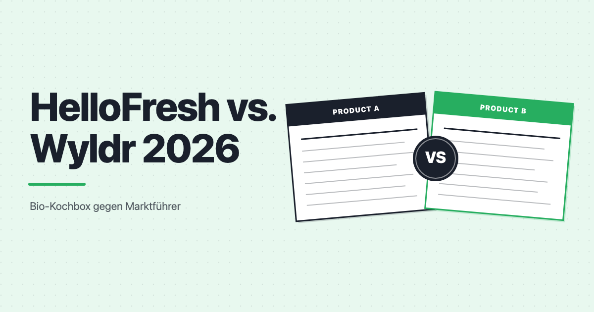 HelloFresh vs. Wyldr 2026: Bio-Kochbox gegen Marktführer – 10 Kriterien verglichen