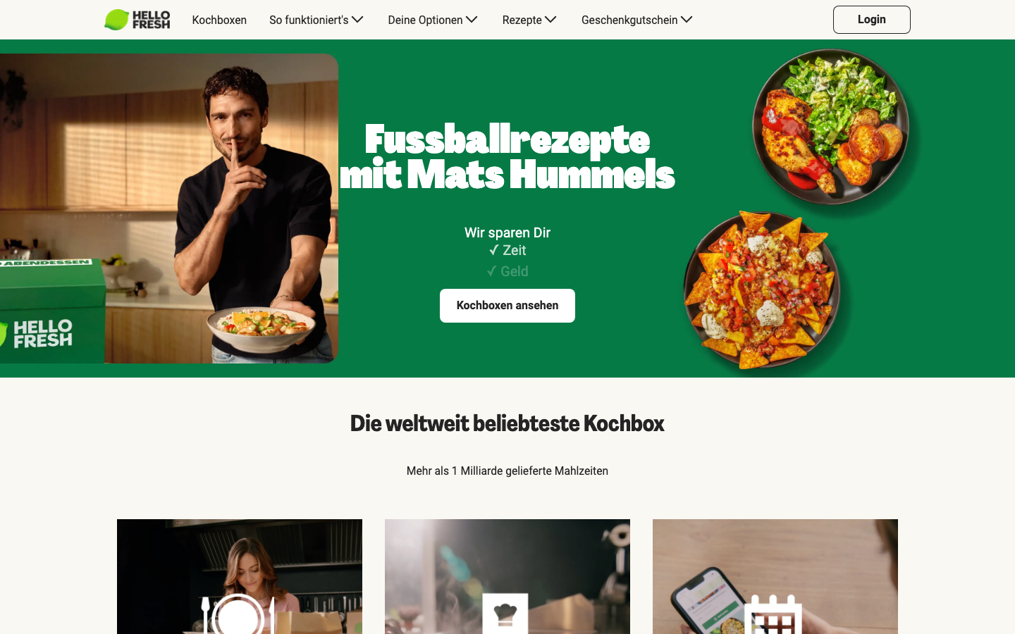 HelloFresh Startseite 2026 – Kochbox-Marktführer in Deutschland