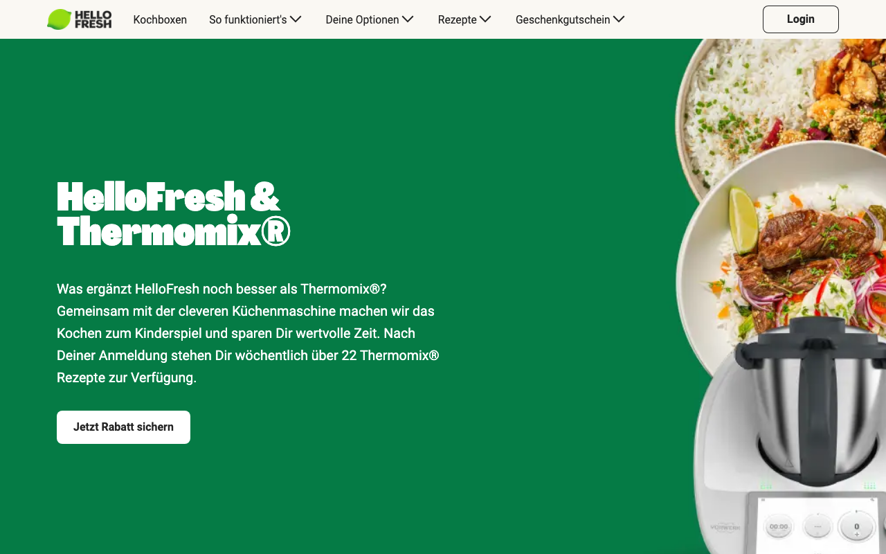 HelloFresh Thermomix-Integration: Offizielle Partnerschaft zwischen HelloFresh und Thermomix