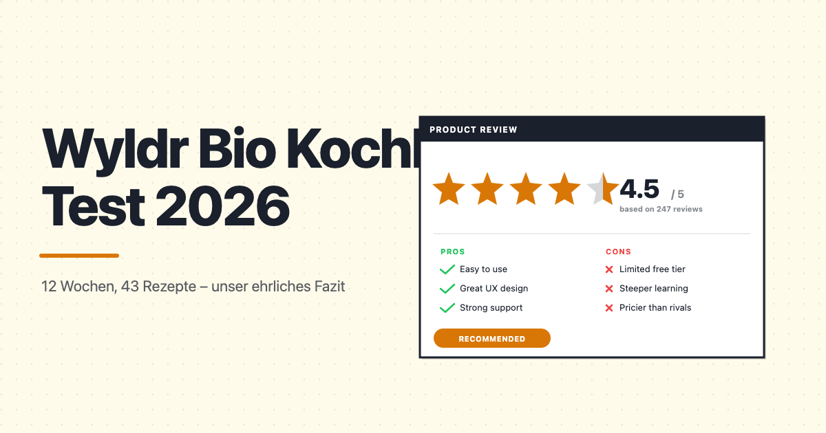Wyldr Bio Kochbox Test 2026: 12 Wochen, 43 Rezepte – unser ehrliches Fazit