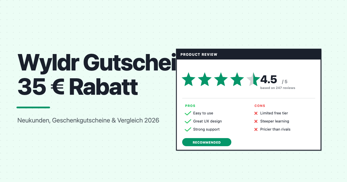 Wyldr Gutschein 2026: 35 € Neukundenrabatt, Geschenkgutscheine & Tipps zum Einlösen